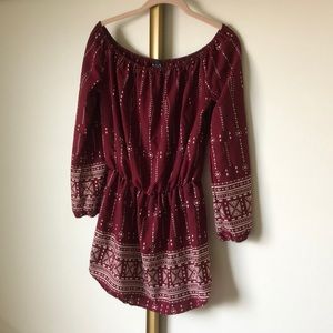 Windsor Off the Shoulder Bohemian ShirtDress